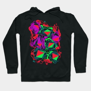 Abstract Illustration rainbow art paint Hoodie